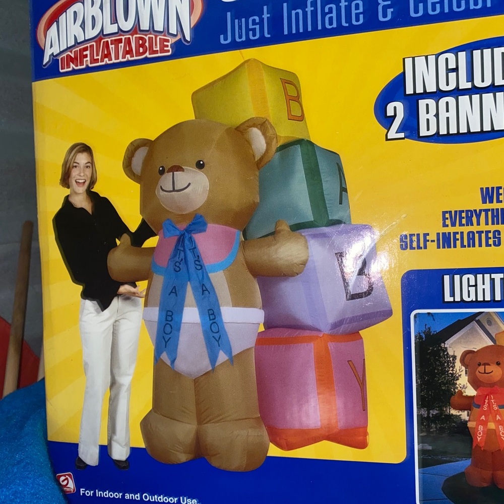 Baby Bear 6 ft Inflatable for Baby Shower